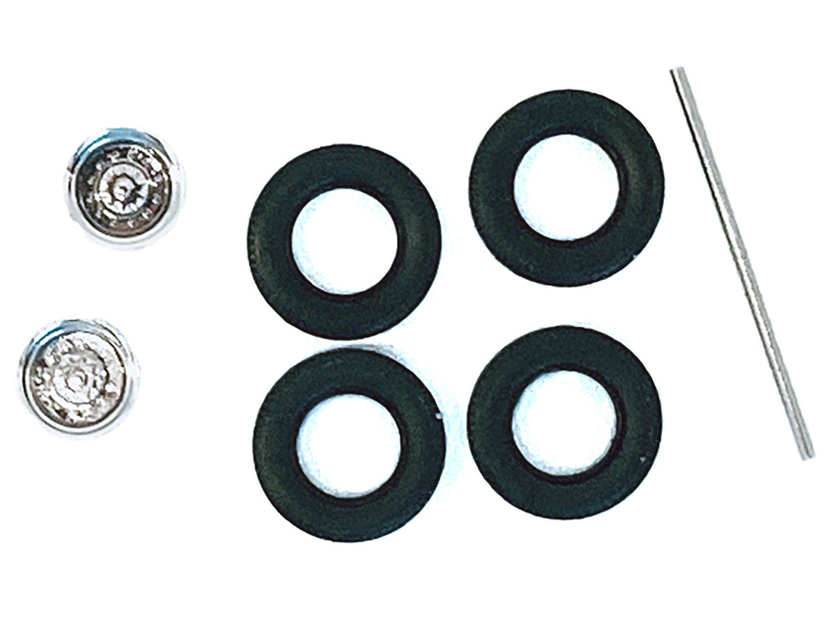 Rear Wheelset Planetary Chrome 1/87 (HO) Plastic Model by Promotex-1