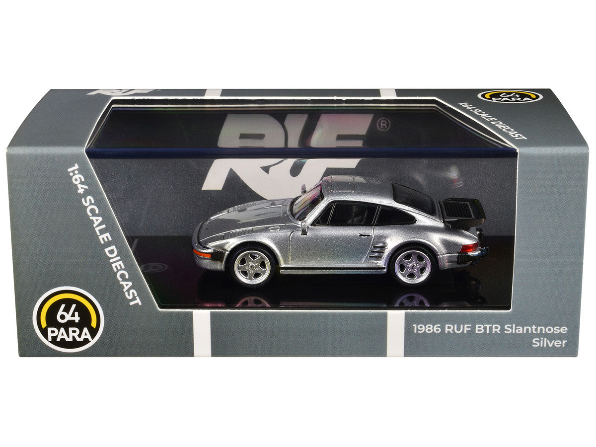 1986 RUF BTR Slantnose Silver Metallic 1/64 Diecast Model Car by Paragon Models-0