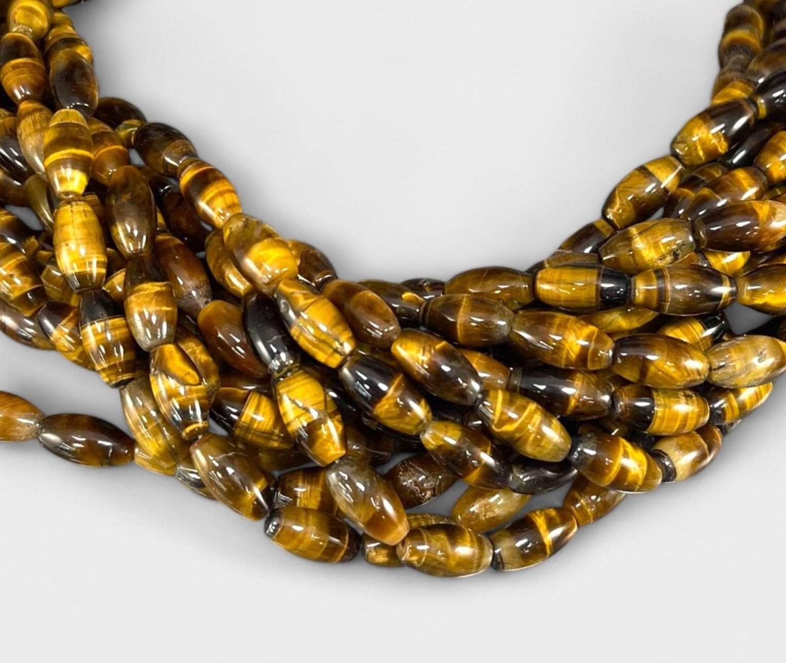 Yellow Tiger Eye Barrel 6x11mm-2