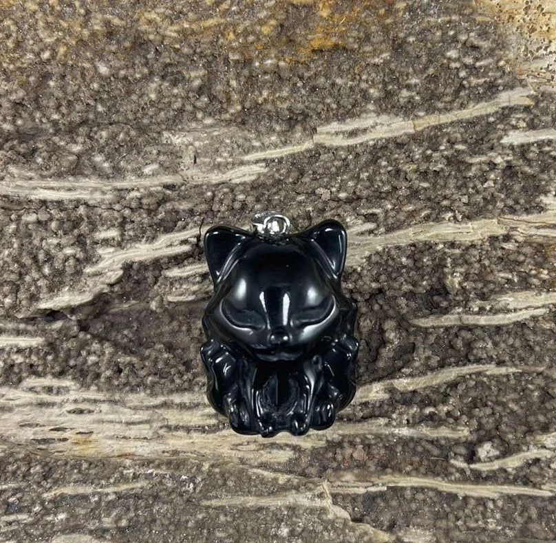 9 Tail Fox, Gemstone Pendants, 23x31mm (1pc)-9